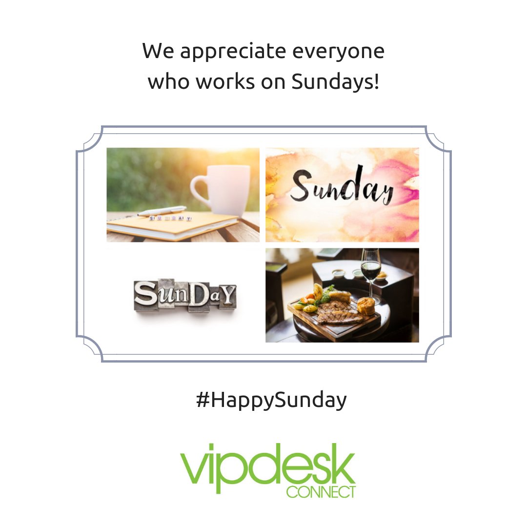 VIPdeskConnect's tweet photo. #HappySunday π
***
#VIPdeskConnect #Sunday #CustomerService #WeworkSundays #HappyCustomers
https://t.co/NlKXQAQVQg https://t.co/QI4GxNq2fo