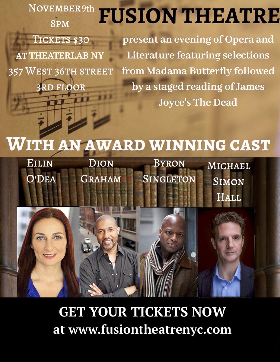 FusionTweeter's tweet photo. So, what are your plans November 9th? Nothing? Good! Join us for a cultural experience unlike any other, as Fusion's accomplished actors and singers bring James Joyce's "The Dead" to stunning life. Don't forget to reserve your tickets now at  https://t.co/miXqD77aj3! https://t.co/SfQKB2ALq3