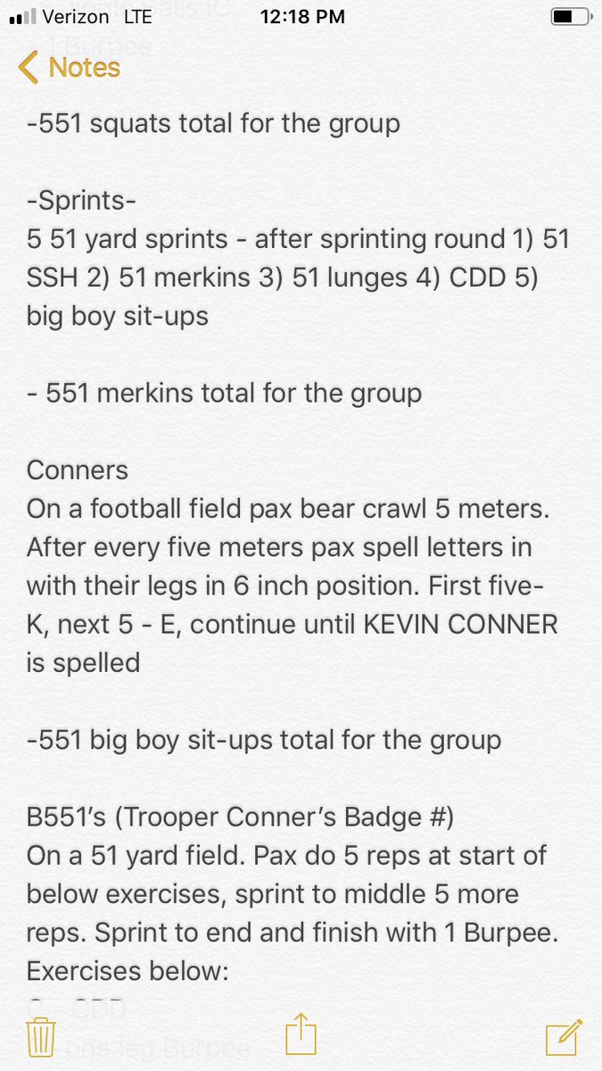 f3whiteville's tweet photo. Requests have been made for the End of Watch workout done IHO Trooper Kevin Conner. #B551 #isi https://t.co/ieXOuFlfZE