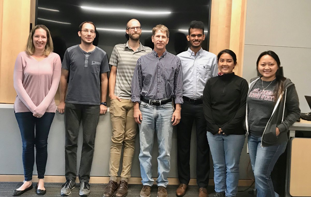 Congratulations to Rohith Vulchi - who is completing his Masters at CSU Fresno (thesis defense photo) and starting a PhD at Texas A&amp;M (L-R) Maggie Ellis, Davide Scaccini, Jacob Wenger, Kent Daane, Rohith, Sunny Yang, May Yang