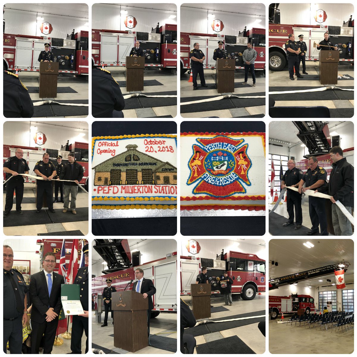 ChiefBillHunter's tweet photo. A very successful Official Opening of the @pertheast #Milverton Fire Station. #Collage1 https://t.co/YuVxANoC5v