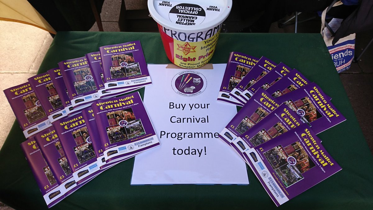 Souvenir programmes now on sale, only £1, with all the information you need about carnival 2018, Inc features of <a href="/ShamblesCC/">ShamblesCC</a> <a href="/HuckyduckCC/">Huckyduck CC</a> <a href="/HighwaymanCC/">Highwayman CC</a>