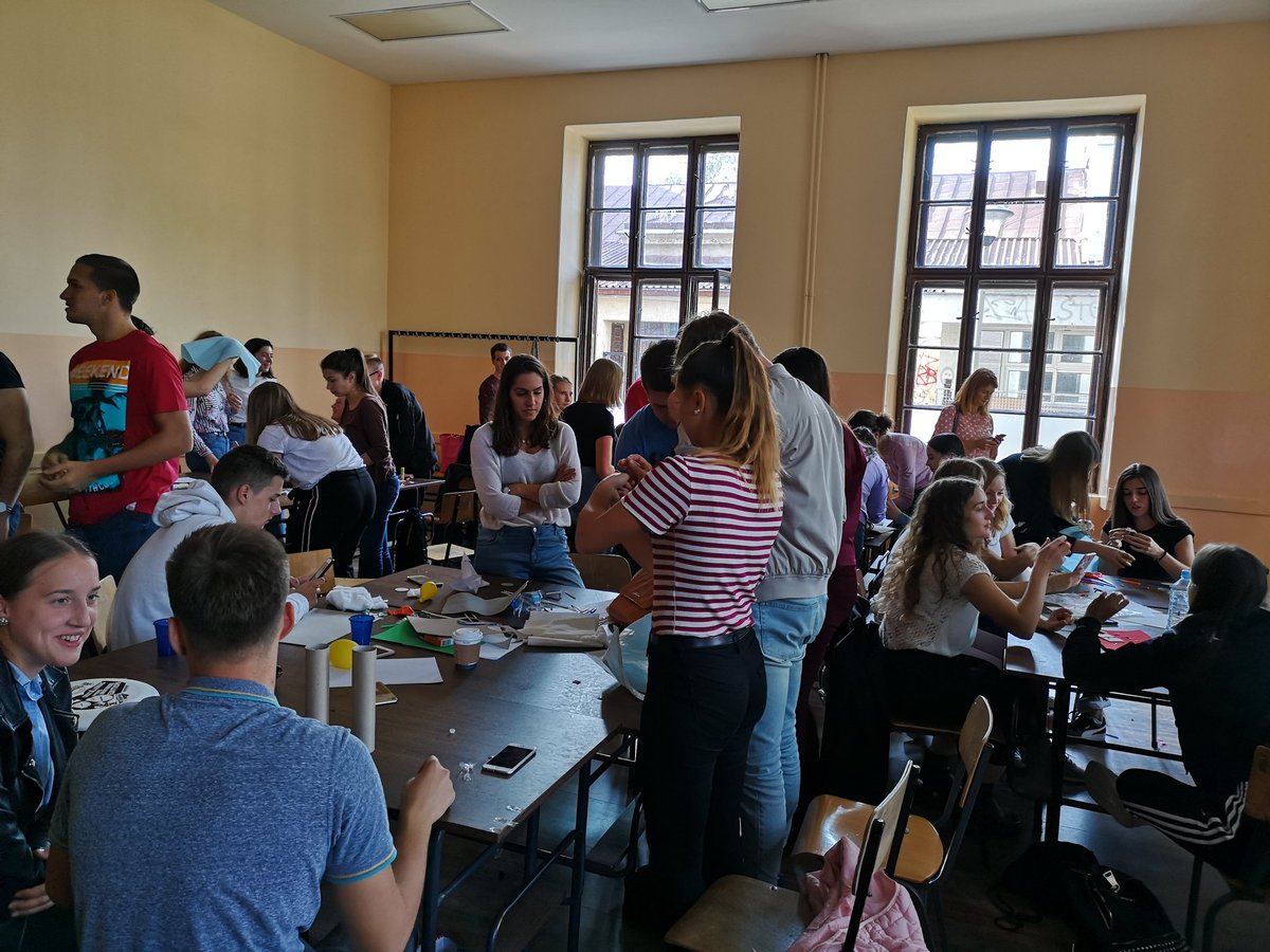 kveljkovic76's tweet photo. Workshop for students - Space physics with my colleague Ana Markoviฤ. The best way to apply knowledge about acceleration.
#teachersmatter #globalteacherprize #bestteachers #najboljiedukatorisrbije #PoznajemKaju #HESA2018
@GTP_Serbia @VarkeyFdn @teacherprize @GESForum https://t.co/Rjml53V7qv