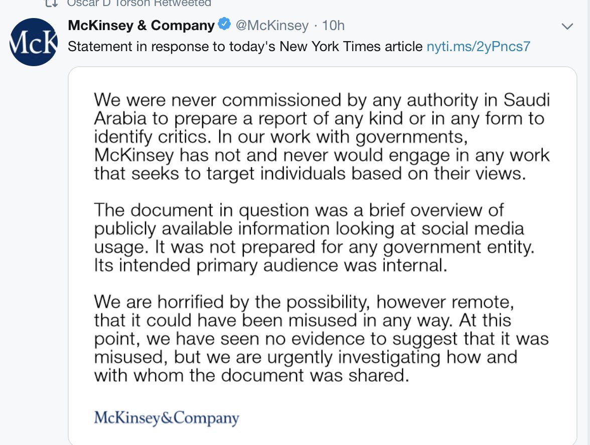 Saudi government targeted dissidents after McKinsey report picture Saudi government targeted dissidents after McKinsey report pictures