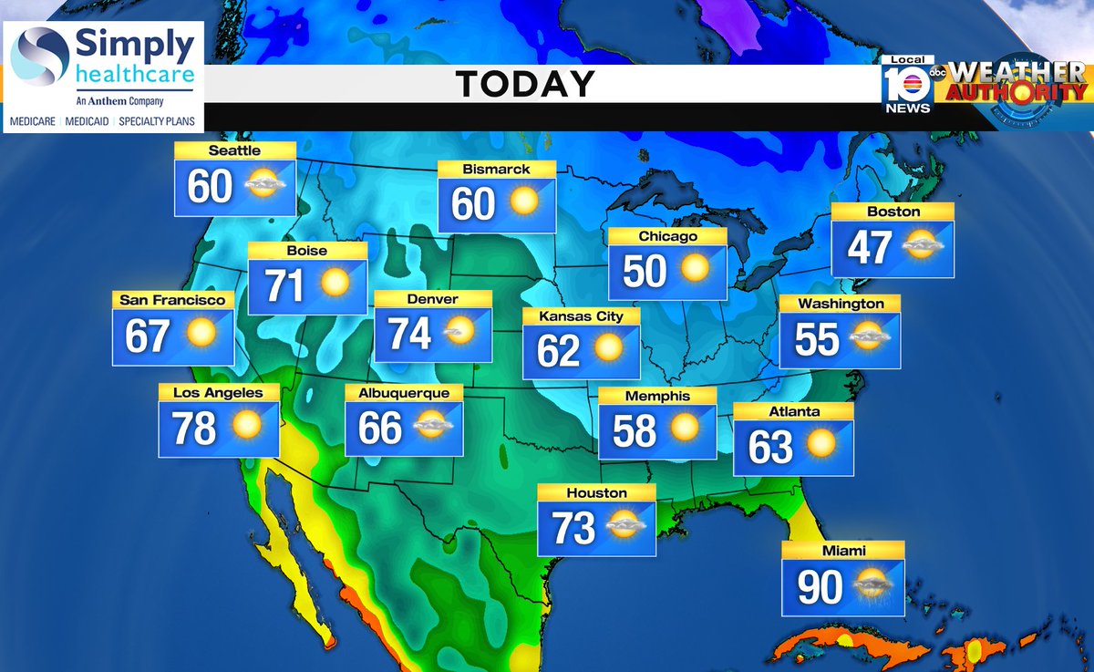 Here is the national forecast for today Presented by Simply Healthcare https://t.co/pP4oQ3gOtf