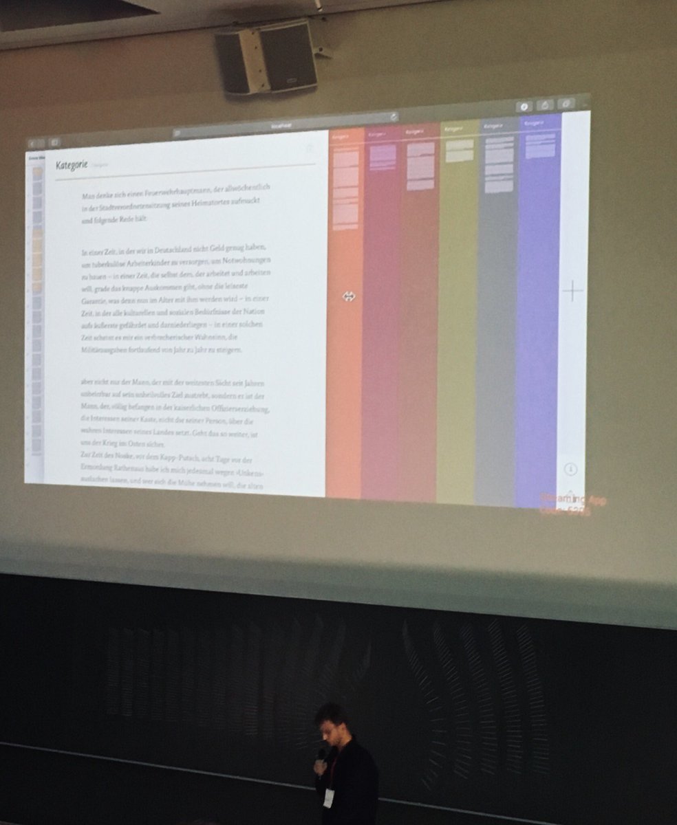 giuliazerbini's tweet photo. User-friendly and cool tool for analyzing texts @InfoPlusConf presented by Theodor Hillmann https://t.co/SAcg7PBqhA