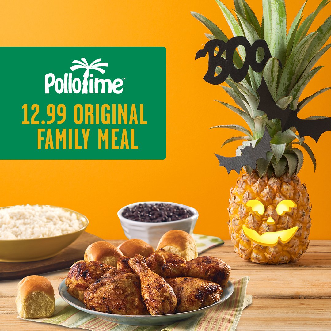 pollotropical's tweet photo. These savings are spooktacular! Enjoy our Original Family Meal for just $12.99. #PolloTime https://t.co/qAdaCIZR7h