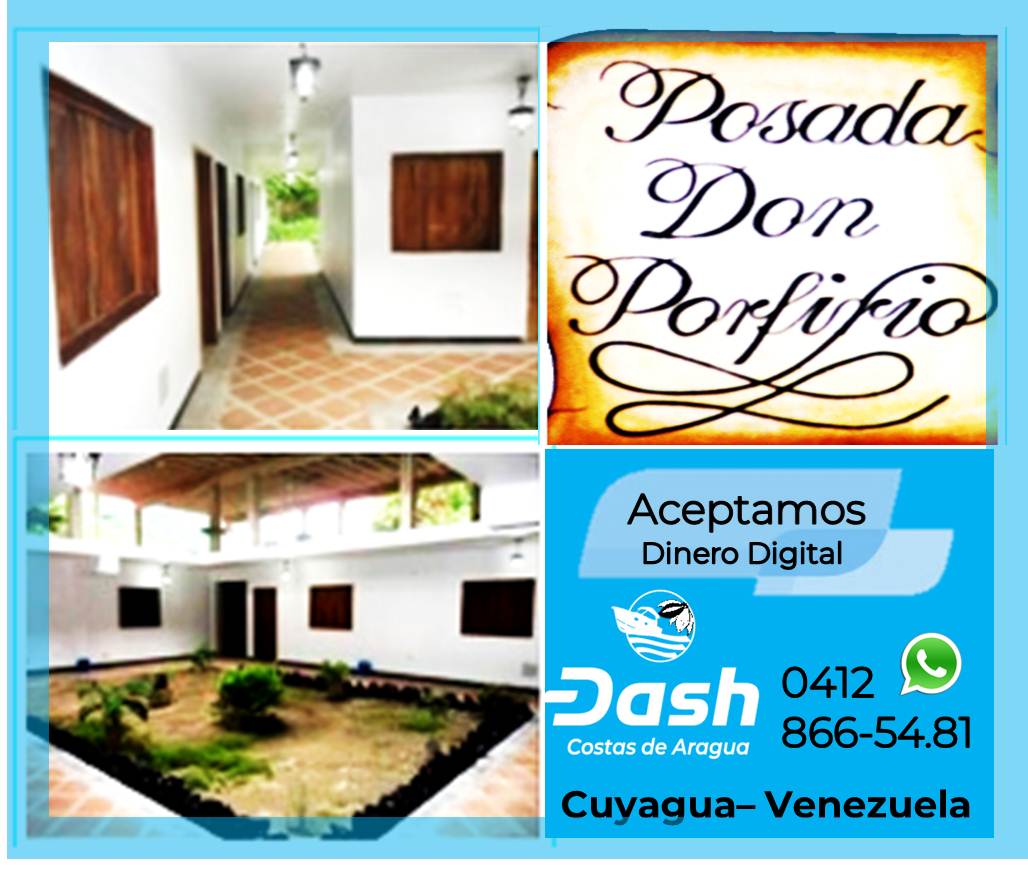 CostaAraguaDash's tweet photo. Conozcan a nuestros 3 primeros #Emprendedores en adaptar el uso responsable de las #criptos especial #Dash #DineroDigital en #PlayaCuyagua #Aragua #Venezuela #PosadaDonPorfirio #PosadaCasaGrande #CuyaguaMar #DashVenezuela #AliadosComerciales #Criptolugaresve #PropuestaComunidades https://t.co/o8a381bU0b