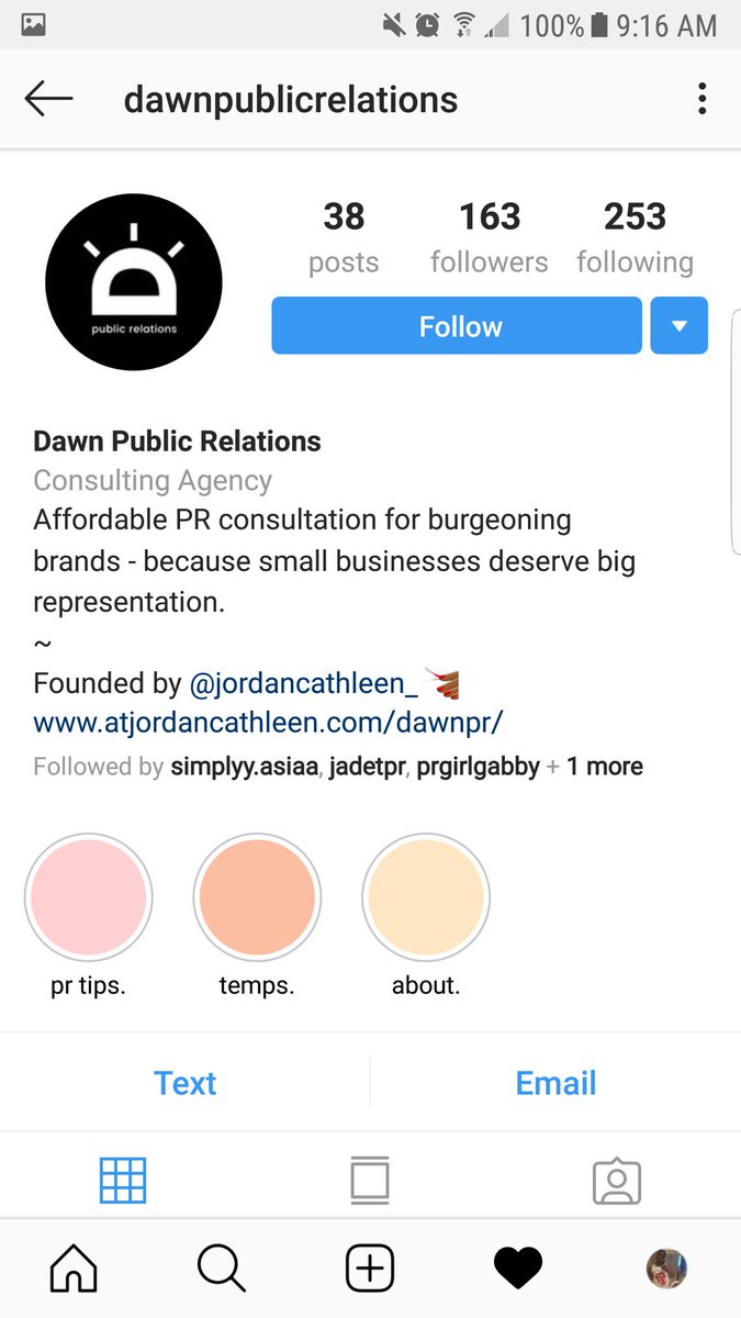 Jordan CathleenIG: Jordancathleen_EntrepreneurFounder of Dawn Public relationsPR director at We Are BMGDirector of Operations at PRGirlManifesto