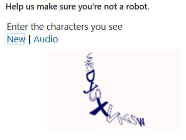 JuhaniOfficial's tweet photo. @Microsoft authentication #live #account #password ... just saying but how to fuck you can read this?! When "I'm not a robot"-tests become way too hard for even a human to solve. #iamhuman https://t.co/S6olpezTyr