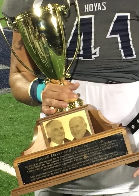 GPrep_Football's tweet photo. Congrats to @GPrep_Football 2K18🏈 for returning The Davis &amp; Fegan Cup to its rightful owners!

#BeatLandon #HoyaSaxa #AMDG https://t.co/GQMINdRMPG