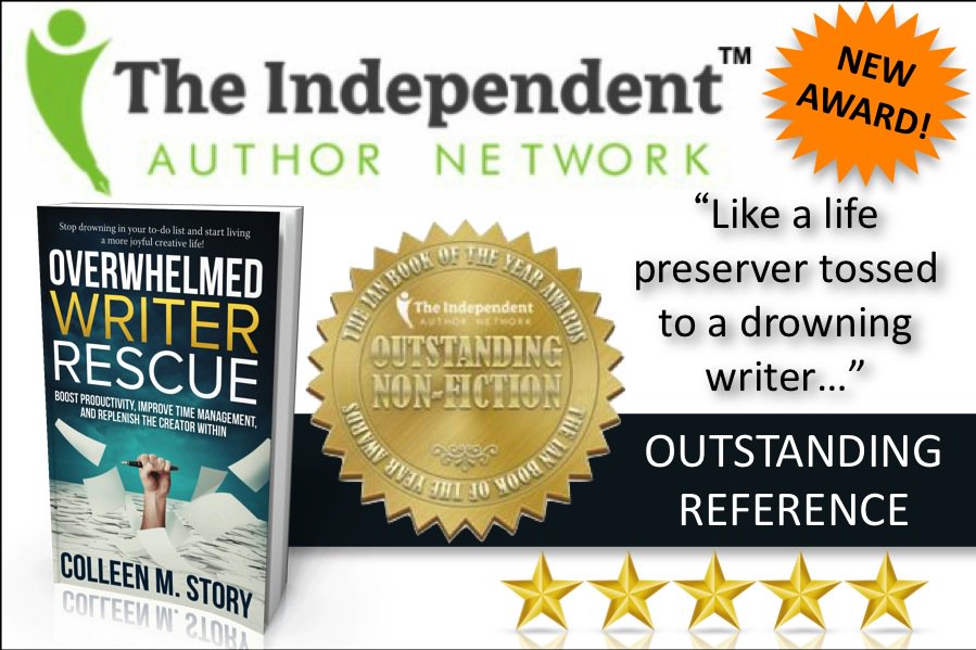 colleen_m_story's tweet photo. Independent Author Network Names "Overwhelmed Writer Rescue" Outstanding Non-Fiction Reference.  #amwriting https://t.co/u4kO2TAERL https://t.co/LWTRqi9KWD https://t.co/kA2P2bqJj5