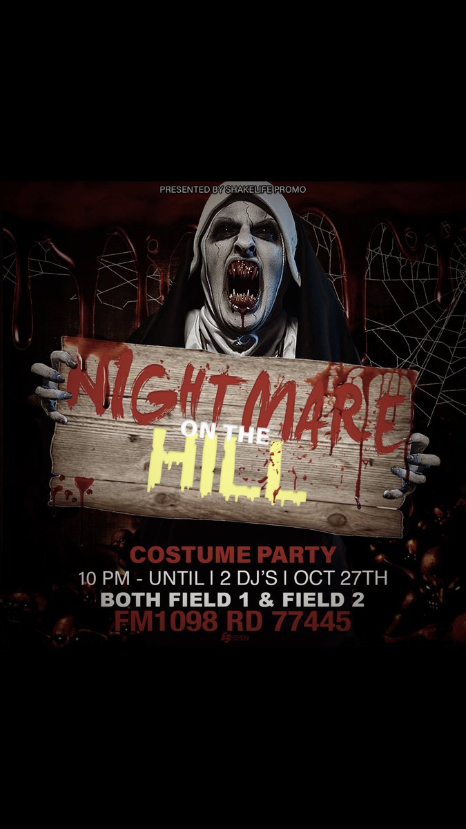 YellaBoyyKg's tweet photo. October 26th, Friday #freakyphobia
27th, Saturday #Nightmareonthehill 2 parties in 1ππππ
You donβt wanna miss itβΌοΈ https://t.co/sDdEvLgp1C