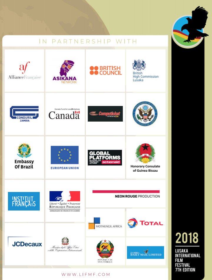 LusakaIFF's tweet photo. We would like to take this opportunity to thank our regulars for attending the 7th edition of #LIFF18. Our partners and contributors that made the #LIFF18 successful. The festival would not have been as interesting without you. 
Hope to see you Next year!
Thank you!! https://t.co/GtJfOyFMzh