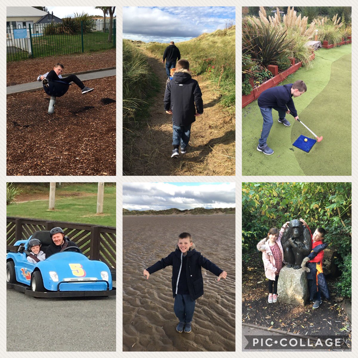 cloudburstttt's tweet image. @latimerprimary Liam’s half term week #classAF #wales #chesterzoo #beach #golf #latimeroutdoorplay