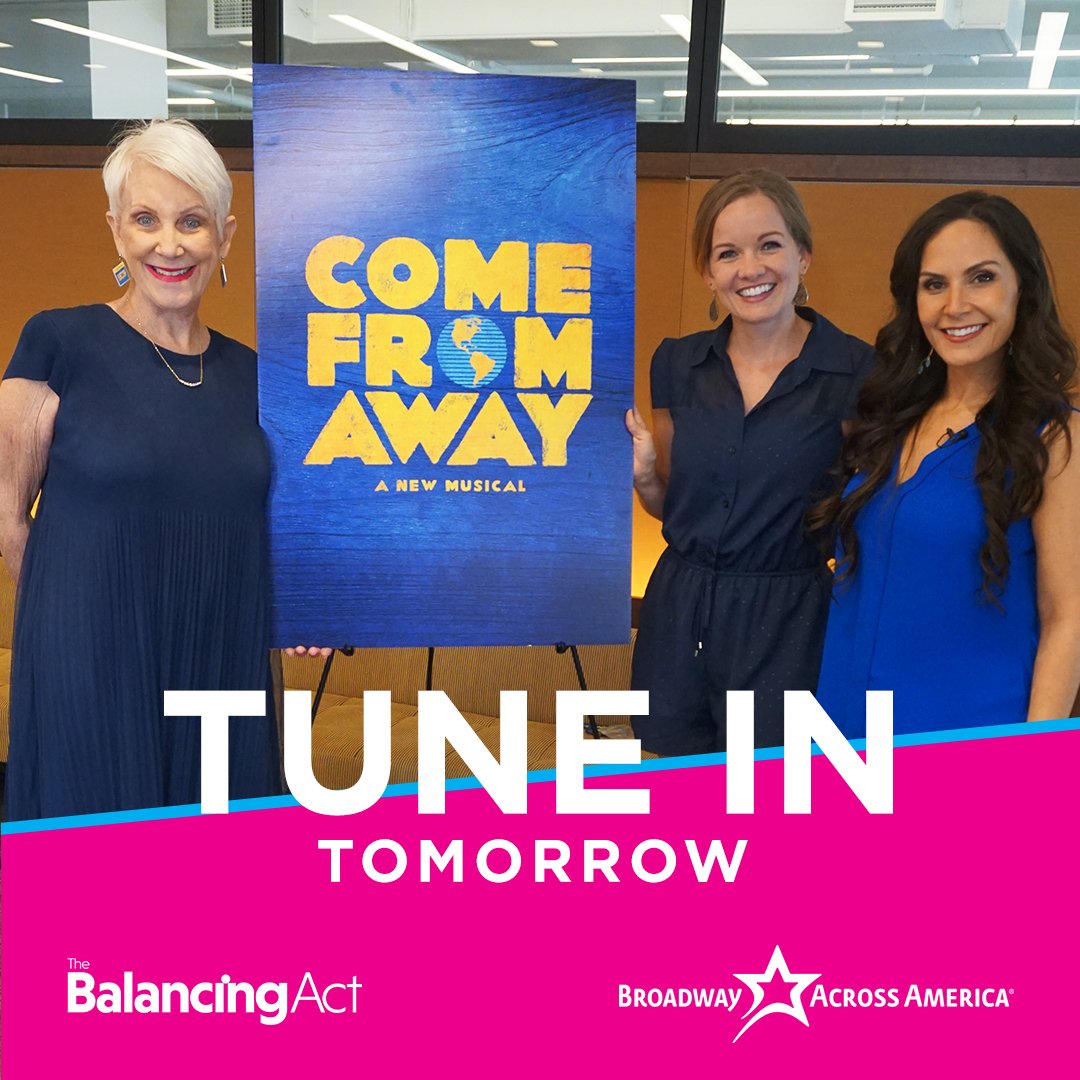 BalancingActTV's tweet photo. @wecomefromaway is coming to Broadway Balances America! #bwaybalances 🌟

@AmberMilt goes behind the stage of @BwayAmerica's remarkable musical based on a true story celebrating courage, gratitude, and friendship. Tune in to #TheBalancingAct tomorrow at 7:30 AM on @lifetimetv. https://t.co/Vd6jNxpWWL