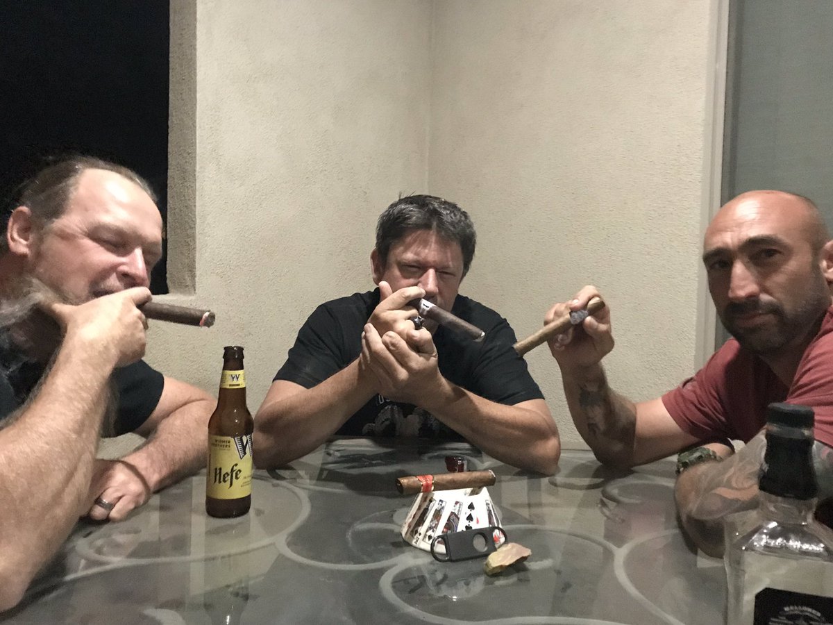 VexTemper's tweet photo. The Vex boys enjoying some #AmericanRebel Cigars. These go great with recording some new killer tunes. https://t.co/VEBYUTT7VA