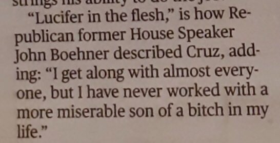 dbrsat's tweet photo. Thanks to the @HoustonChron for reminding me of this choice @SpeakerBoehner quote. #FireTedCruz #ByeByeTed #AdiosRafael @BetoORourke for the win! #Midterms #MidtermElection https://t.co/gLAp9rBWar