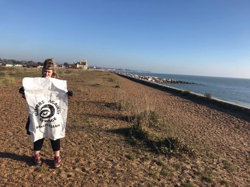 Beach cleaning at Landguard today #everybottlecounts #surfersagainstsewage #sas #felixstowe