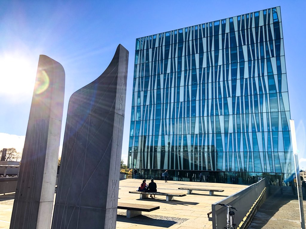 studio1aberdeen's tweet photo. ..... Captured yesterday, the Sir Duncan Rice Library, it’s the main academic library for the University of Aberdeen. It was designed by Schmidt Hammer Lassen Architects and completed in 2011. It is named after Duncan Rice, a previous Principal of the university. https://t.co/E81TbEw2k3