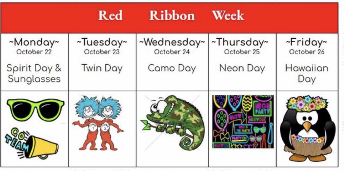HildebrandtKISD's tweet photo. Red Ribbon Week 10/22-10/26 Help us show others that we are #TooSmartToStart #RedRibbonWeek https://t.co/sqNYRoOXHm
