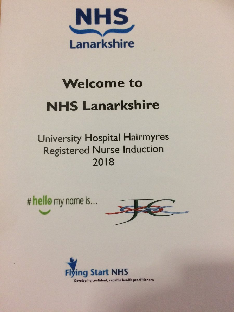 Looking forward to welcoming our newly qualified practitioners to  NHSL tomorrow 2 weeks induction exciting times #wearehairmyres # hairmyresandproud