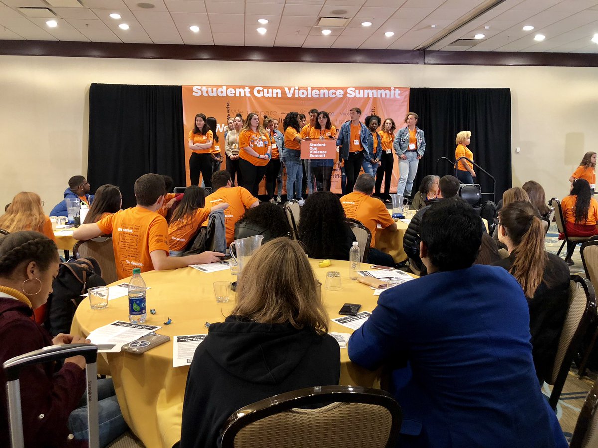 AnjaliHemphill's tweet photo. Students and educators from Parkland FL to Newtown CT to Great Mills MD &amp; beyond meet in DC for a 2-day, student-led gun violence summit.. They’re currently voting on a national agenda to address gun violence &amp; encourage young voters @students4c @SGVSummit @fox5dc https://t.co/Oztfbnr6iz