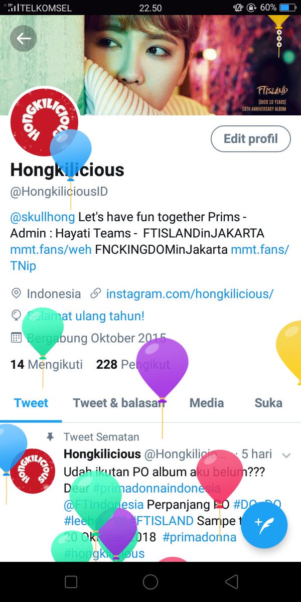 HongkiliciousID's tweet photo. Mumpung balon2nya masih adaa...  Capture dulu ahhh #hongkilicious3tahunan #leehonggi #FTISLAND #primadonna #primadonnaindonesia https://t.co/cp1RO7jtqy