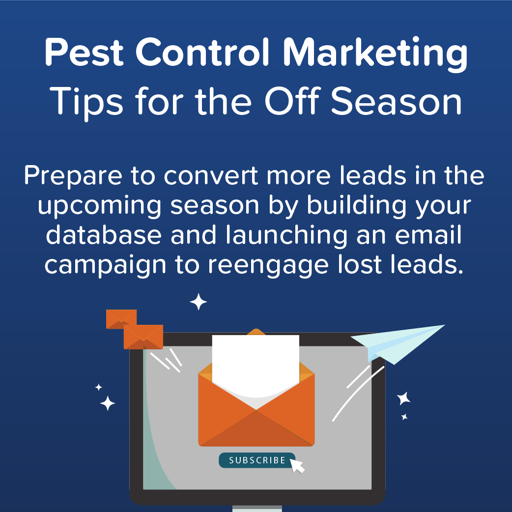 Workwave's tweet image. #PestControl pros can make the most of the off season by building their database. A strategic #emailmarketing campaign can do the trick to help capture lost leads. #OffSeasonTips ow.ly/qdWQ50jrZL4