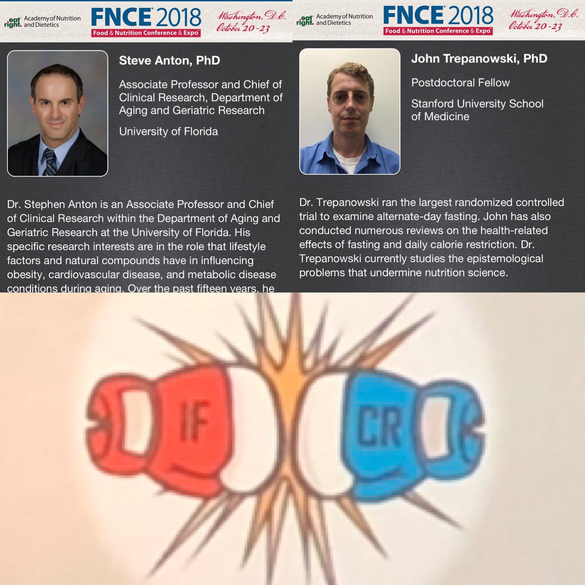 Intermittent Fasting vs Calorie Restricted for weight loss and metabolic benefits. Excited to hear the debate from the scientists in the field #FNCE #eatright #fasting #weightloss #diabetes #health 

More info to come!