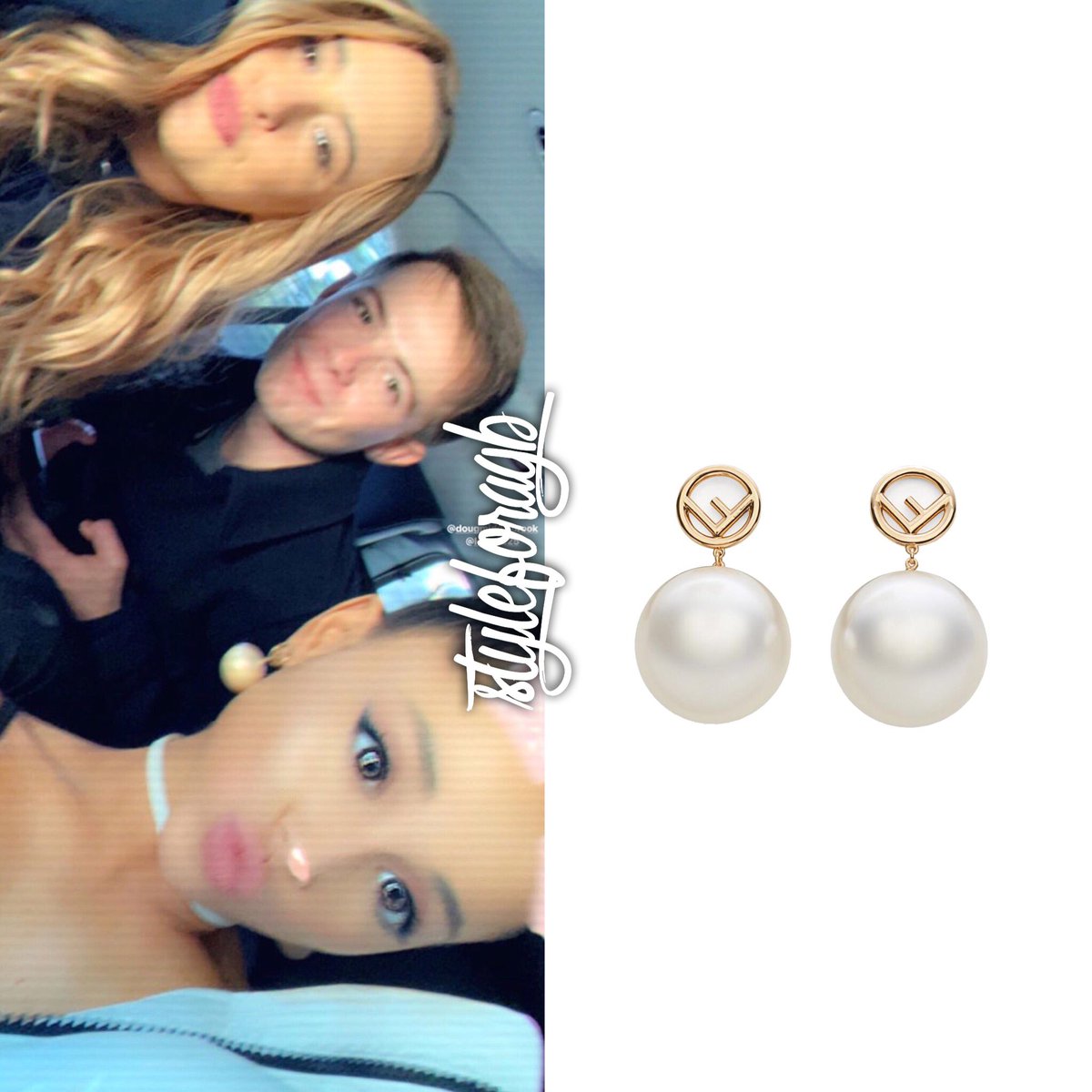 fendi pearl earrings
