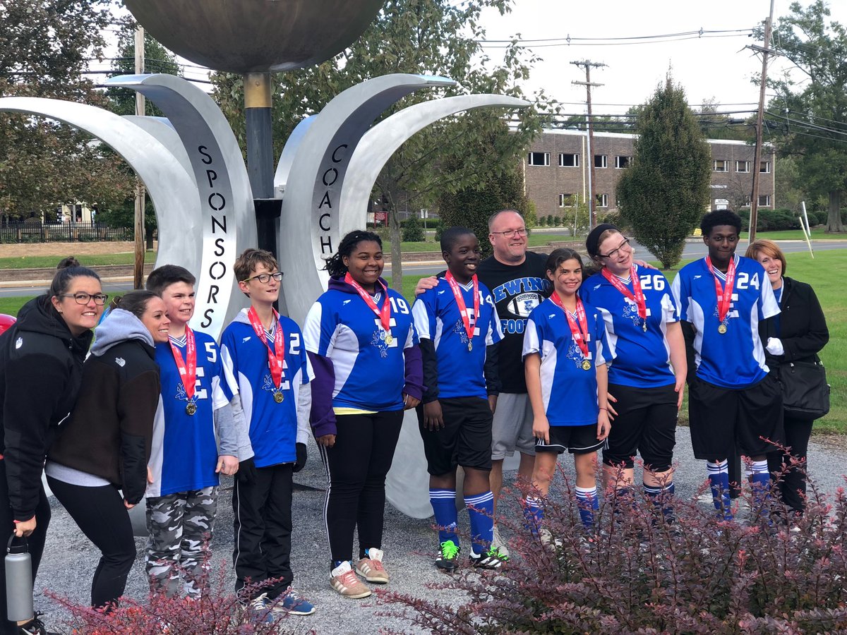 TheEwingSchools's tweet photo. The Ewing Special Olympics Soccer Team made up of students from Fisher and EHS took first place in their sectional tournament and have qualified for the State Fall Games Tournament next Saturday.
#unifiedlife https://t.co/nbFje3nQ3t