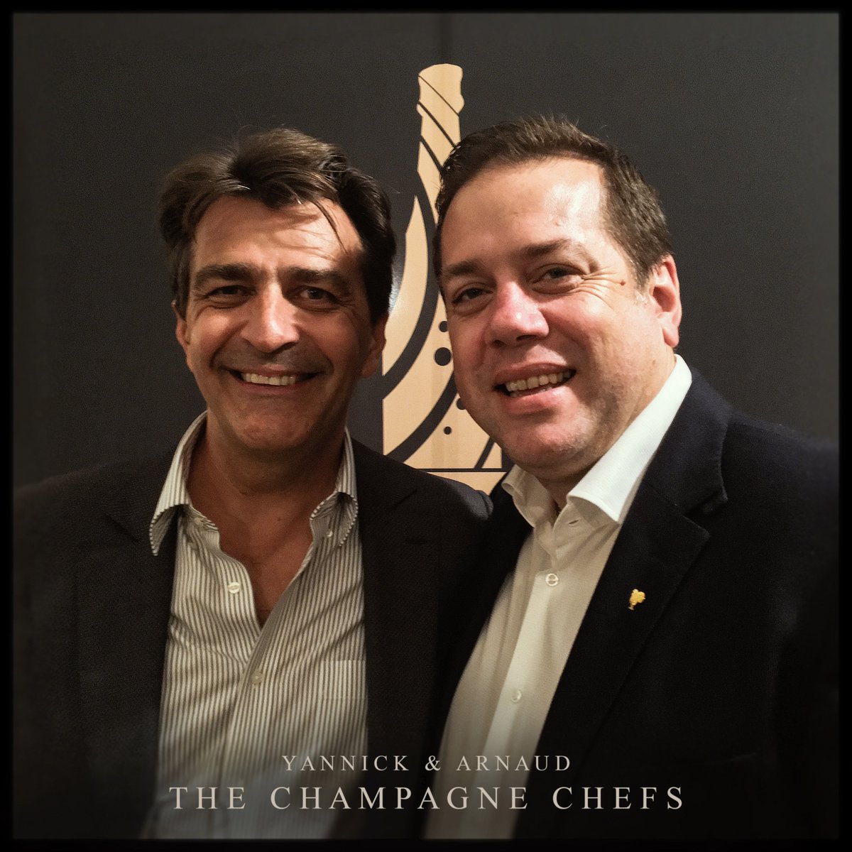 'FRAMING CHAMPAGNE' : hangin w/ 'The Champagne Chefs' - Michelin 3 star #YannickAlleno (tot of 6 stars) of #Ledoyen in Paris and '1947' at the Cheval Blanc' in Courchevel.. a/ 3 Star #ArnaudLallement of l'Assiette Champenoise in #Reims together in #Épernay, fab ! #TheChampagneMap