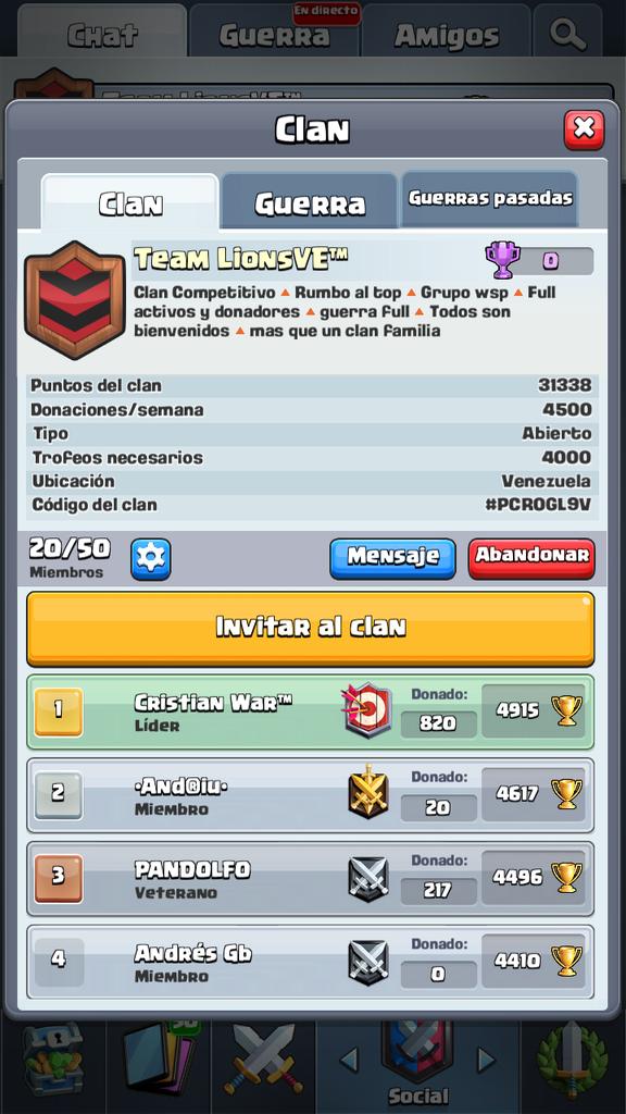 Estamos buscando jugadores fieles al clan! 
Tenemos grupo de wsp 
Participación en amistosos,ligas,copas y mas!
Récord mínimo de copas para entrar 4000
Ayudennos a llegar al top local! Mas que un clan,somos familia!💪💪
Te esperamos!,Más inf al MD
@DarkfightGT_ <a href="/E_SPORTS_GAMING/">E-SPORTS GAMING PROMOTIONS</a>