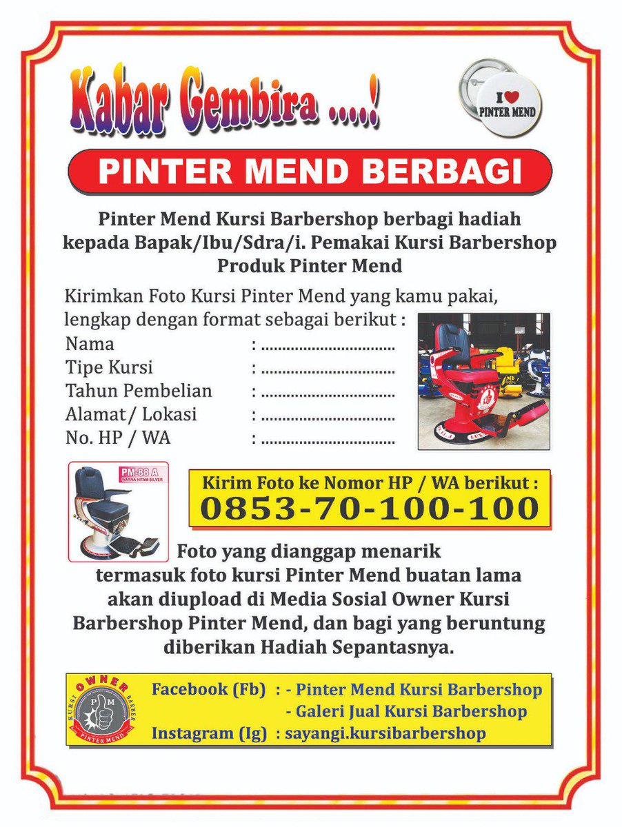 PinterMend's tweet image. SALAM PINTER MEND TOLONG DI SHARE Y TEMAN-TEMAN 🙏🙏