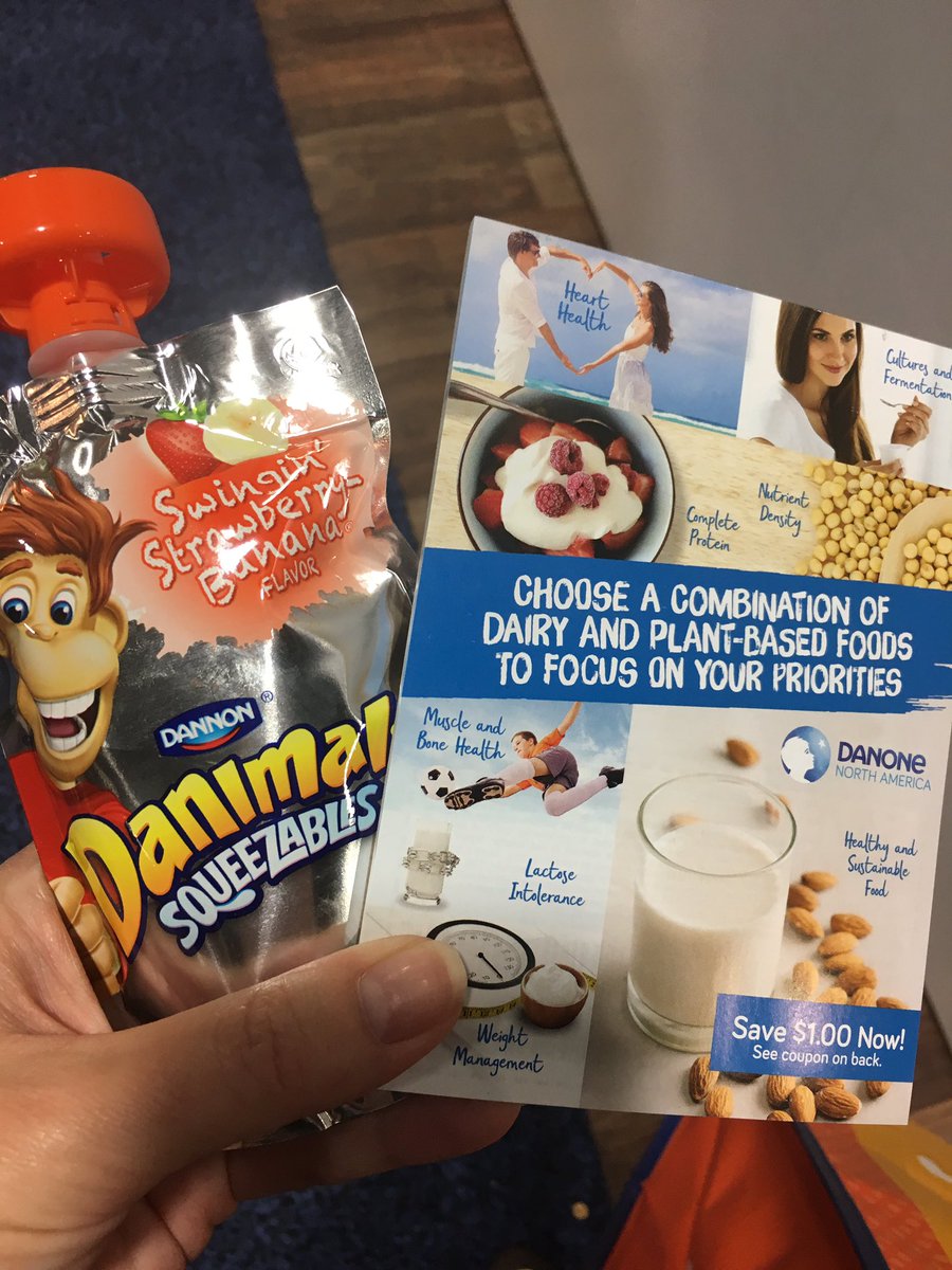 One of my favorite parts of the expo at #FNCE is trying foods I buy my kids at home but have never tried for myself! We are a yogurt loving family, so I am excited to try dananimals by <a href="/dannon/">Dannon</a> today! #nhm101 #yogurt