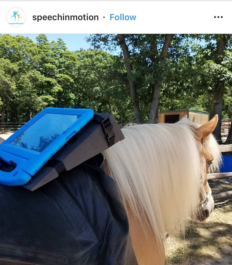 AACiswhereitsAT's tweet photo. #seemeseemyAAC repost from @speechinmotion
I LOVE seeing all of the ways that families make activities AAC friendly. AAC travels - even on horse back!
AAC is someone's voice. Don't leave it at home.
#AACpeeps #AACiswhereitsAT #SLPblogger #augcomm #slp2b #AAC #AACSLP https://t.co/rGImjiV9TX