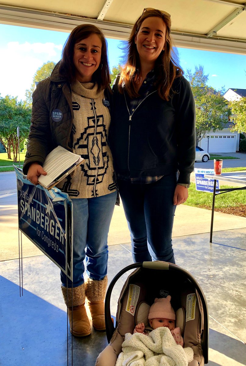 SpanbergerForVA's tweet photo. Baby's first canvass today. #VA07 https://t.co/lKvUnsRmIK