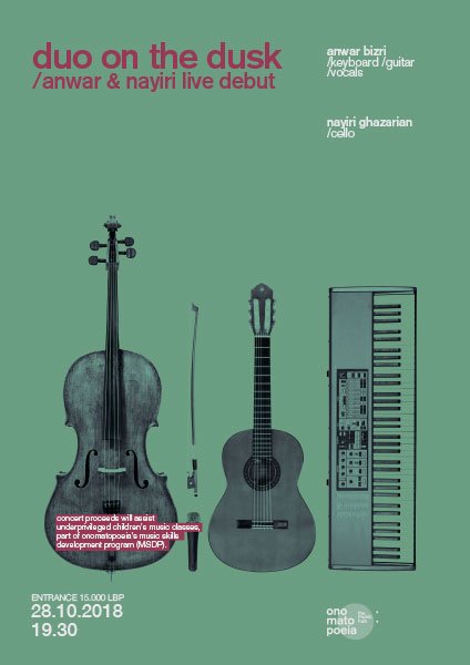 this week at onomatopoeia #176 - mailchi.mp/d6072b6aced6/t… Interbellum Solo 22.10 | Aboul Hosn quartet 23.10 | Duo On The Dusk 28.10