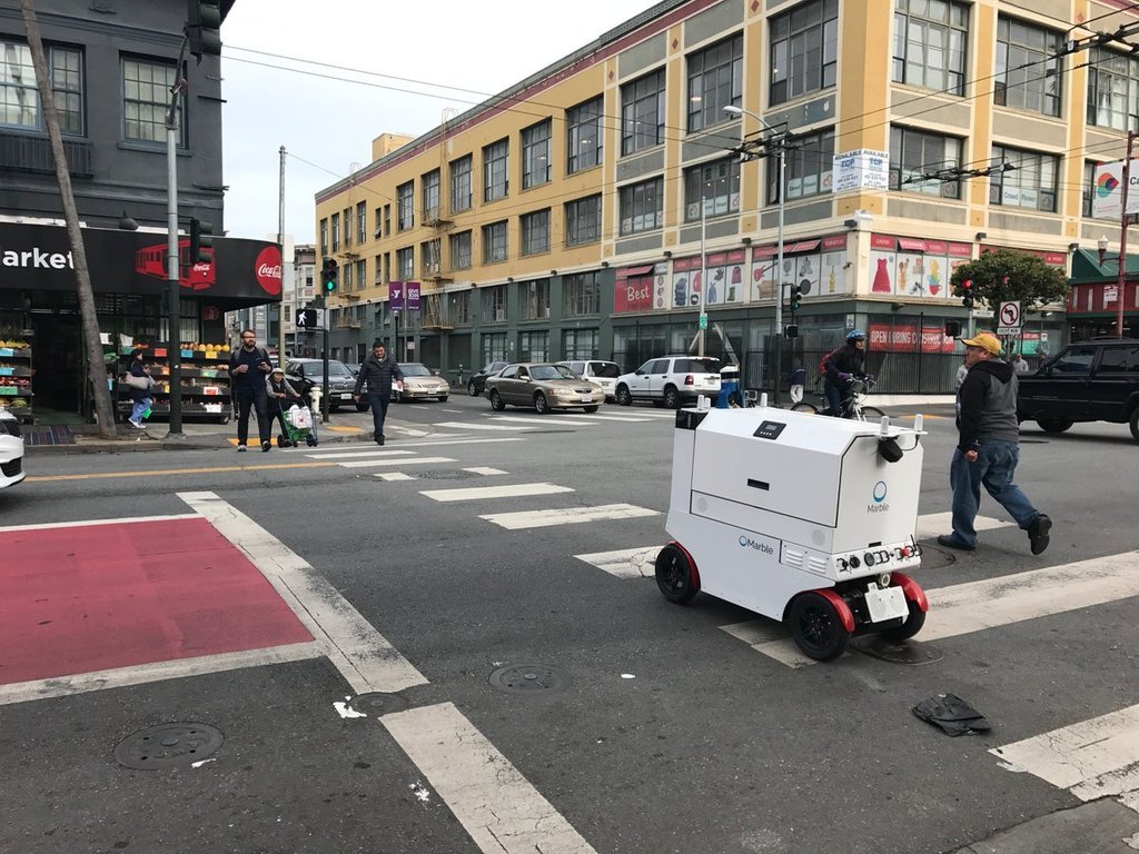 RobotShop's tweet photo. Get Ready for Roaming Delivery #Robots on Dallas’ Sidewalks https://t.co/ro2KEtrqjg @DMagazine #MarbleRobot #fooddelivery https://t.co/IKMumMQKhl
