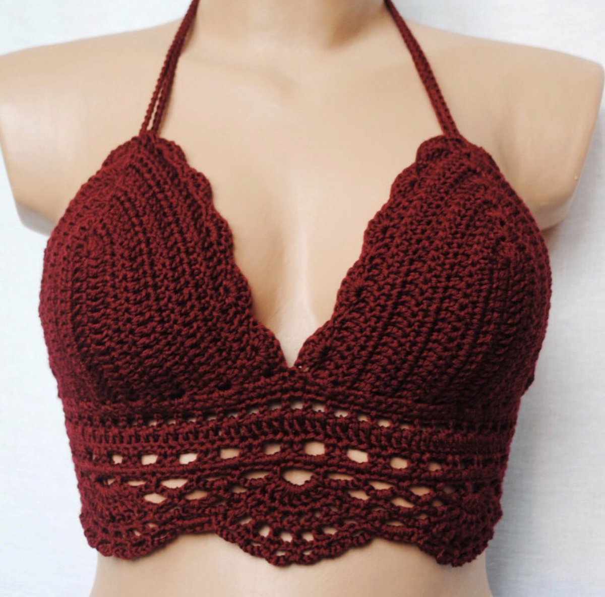 Handmade #crochet #bikinitops.