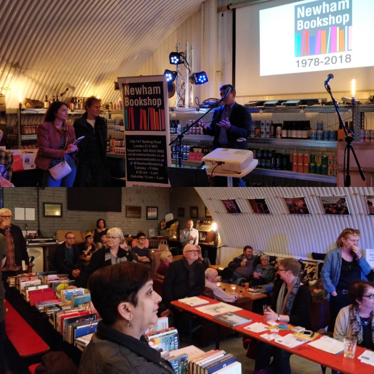 Bobby_Seagull's tweet photo. Book auction at fab pub @TheWansteadtap to support the premises move of @NewhamBookshop. Local bookshops are so important to our communities! I've bought a signed Jamie Vardy's @vardy7 book! #Imhavingaparty
Words of intro supporting the store by author @VaseemKhanUK and myself. https://t.co/ayKMaGETAa