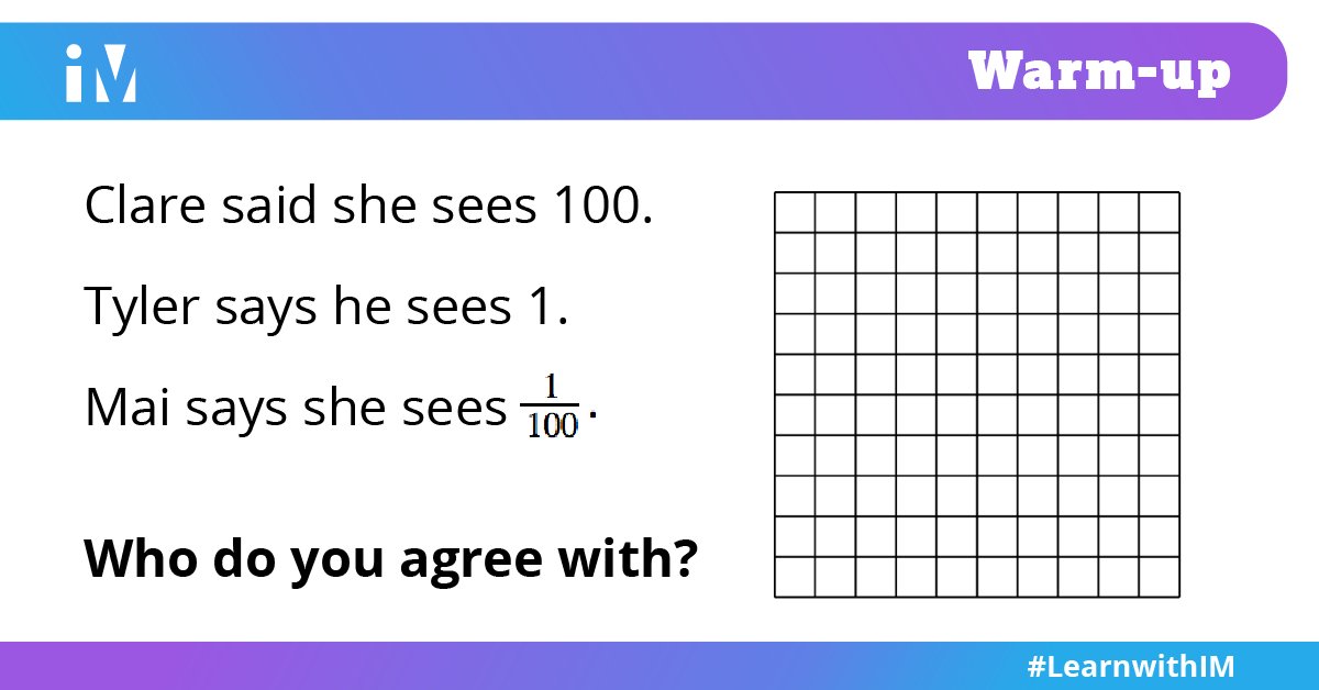IllustrateMath's tweet image. Who do you think your students are most likely to agree with?