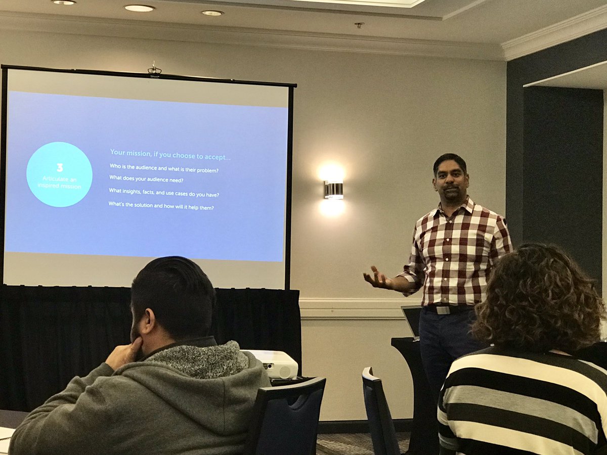 Articulate an inspired mission or an emotional connection to a cause - one of the seven steps <a href="/theonlypinaki/">Pinaki Kathiari</a> recommends in his co-creation workshop at #InternalCommConf #IC #InternalComms