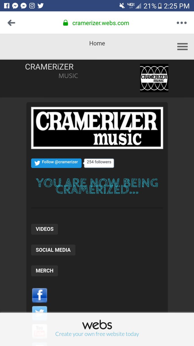 Cramerizer's tweet image. Check out my website!
Cramerizer.webs.com
#cramerizer #CramerizerMusic #music #rap