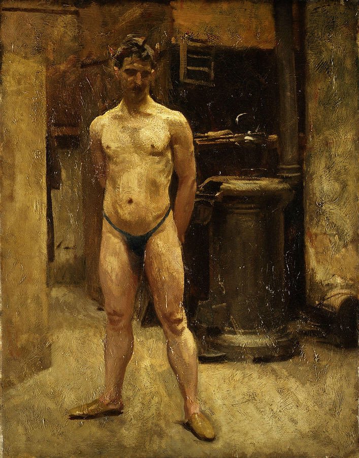 He also created oil & watercolour Academies that are both keen-eyed depictions of the human body as well as sensual reactions to form. These were for his own private collection & would have shocked if exhibited. They are now seen as revolutionary art (Three from c1904 & 1870s)