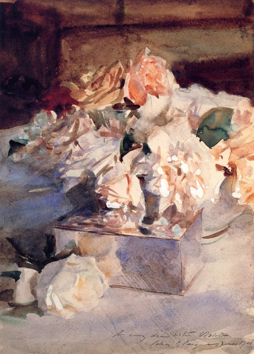 Thread (Cont’d) John Singer Sargent (1856-1925) was not only the greatest society portraitist of his time but also one of the finest watercolour painters. Roses (c1901), Tommies (1918) & Self-portrait (1886) {nudity}