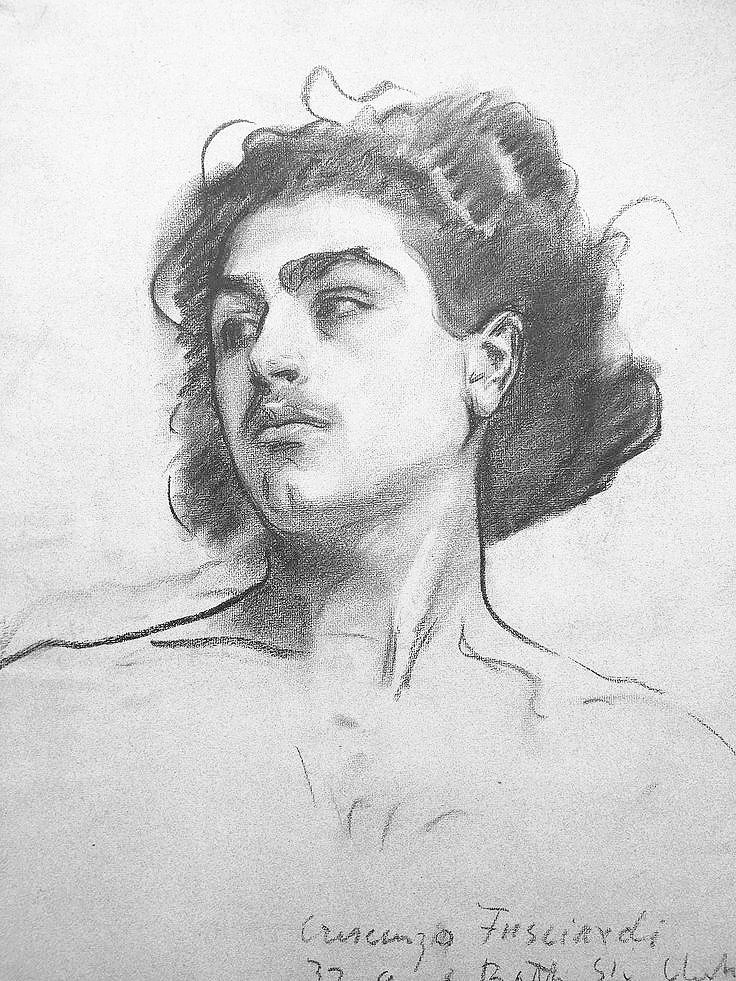 A feature of his success was that he was able to choose who to depict, as he was financially independent. It’s notable he drew many handsome men. Emilio Bassi (c1917), Crescenzo Fusciardi (c1900s), Harold Irving Jnr (1924) & Robert Gould Shaw (1923)