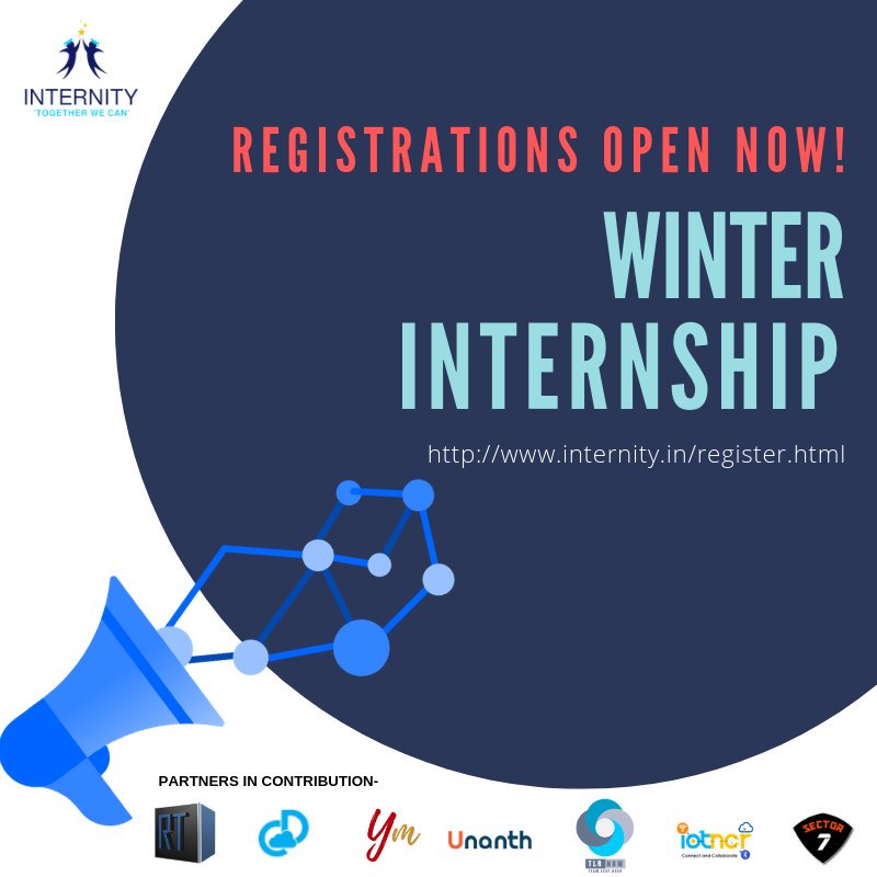 internity_learn's tweet image. So here we are! Registrations are now open for winter internship ! Limited seats .. Register yourself now to experience this winter with completely new and best Internship experience because #InternshipMeansInternity
Registration Link: internity.in/register.html