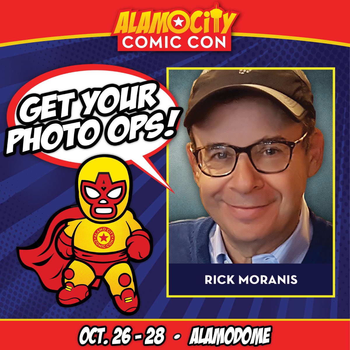 Alamodome's tweet photo. 🔎 “Honey, I Shrunk the Kids!” 🔎
It’s Rick Moranis!
His first EVER public appearance and signing since his retirement. Let’s welcome and #rallyforrick this coming Saturday at @alamocitycon!
🎟: https://t.co/hV7cltmm33
🎟: Alamodome Box Office https://t.co/EwQ4kbq6xO